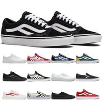 Designers Old Skool Casual Skateboard Shoes Van Black White Red Mens Womens Fashion Outdoor Flat Size 36-44