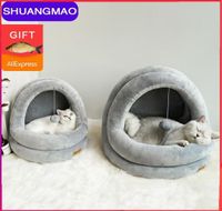 Letti da gatto di alta qualità per gatti gatti divano tappetini accoglienti cuccioli interni letto adorabile cane piccolo canile domestico per la casa per dormire prodotti nido lj