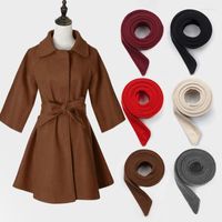 Belts Women' s Woolen Wool Coat With Decorative Bow Knot ...