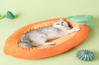 Camas de gato móveis de cama de animal de estimação cachorro canil cão adorável casa de dormir saco de cristal veludo de cachorro almofada