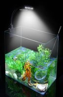 Aquários Iluminação de 15w Aquário LED Plug -in UE AC220V Tanque de peixe clipon Double Head Plants Grow White Color