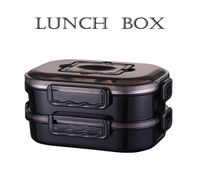 Ящик для ланч для мужчин из нержавеющей стали Bento Box японский офис офисной работник Protable Lunchbox Студент INS Стиль Стиль Микроволновый посуда 2