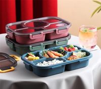 Bento Box Almuerzo de almacenamiento de contenedores de comida de estilo japonés para niños con bocadillos de sopa Aislado 220228