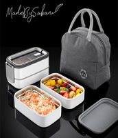 Cucina a microonde per il pranzo a microonde in acciaio inossidabile container per alimenti contenitore per bambini scolastico portatile bento 220726