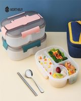 Worthbuy çocuklar öğle yemeği kutusu taşınabilir sızıntılı gıda konteyner depolama plastik mikrodalga bento çocuklar için meyve salatası 220228