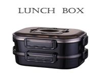 Ящик для ланч для мужчин из нержавеющей стали Bento японский офисный работник Protable Lunchbox Студент INS Microwave Tableware 220228