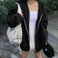 Felpa con cappuccio da donna Y2K Harajuku 2023 Fashion autunno inverno maniche lunghe streetwear streetwear top cappotti con cerniera casual giacche da donna