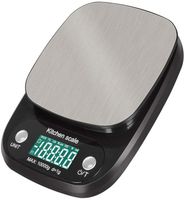 Échelle de cuisine électronique 22 lb 10 kg en acier inoxydable numérique pesant l'échelle alimentaire pour la cuisson à la cuisson avec l'écran LCD 201116