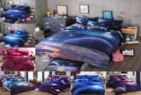 Kinder Bettwäsche 3D Galaxy Duvet Twin King Size Bett Leinen Set für Erwachsene 200x230 cm 34 PCs Kopfdecker Bettwäsche