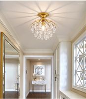 Luci a soffitto leggero Lampada di cristallo di lusso corridoio moderno semplice corridoio portico per casa scalette
