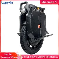 Stokta Leaperkim Sherman s Pil 100.8V 3600Wh Motor 3500W Peak 7000W 20inch Ayarlanabilir Süspansiyon Tek bisiklet