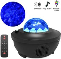 Projektör Lambalar Renkli Yıldızlı Gökyüzü Projektör Blueteeth USB Ses Kontrol Müzik Çalar LED Gece Işık Romantik Projeksiyon Lambası Doğum Günü Hediyesi 230113
