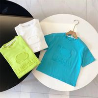 Moda Çocuk Gömlek Tasarımcısı Bebek Çocuk Kısa Kollu Erkekler Klasik Marka Üstleri Kızlar Yaz Giyim Çocuk Giysileri Erkek Tshirt 3 Renk