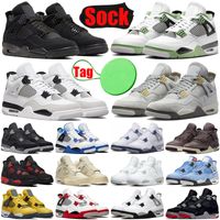 Jumpman 4 4s mens womens basketball shoes Military Black Cats Canvas Sail White Oreo Blue Midnight Navy Violet Ore trainers sports sneakers