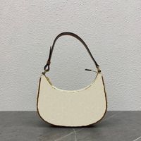 2023 new bags designer luxury canvas handbag half moon bag v...