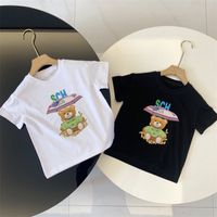 Дизайнерские детские детские роскошные топы для детской детской рубашки детская одежда мультфильм печать футболка детская одежда Sunmmer