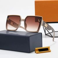 Luxus -Mode -Mens Sonnenbrille Designer Sonnenbrand für Frauen Brille Big Square Fame Gafas de Sol Mujer Classic Vintage UV400 Eyewear Occhiali da Sole mit Box Hülle