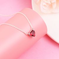 925 Sterling Silver Sparkling Heart Halo Pendant Collier Nec...