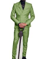 Herrenanzüge Blazer 2023 Modedesign Männer Schal Revers dunkelgrüner Mantel Blazer Business Hochzeitsmann Kostüm 2pcs Jacke Hose Krawatte