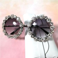 Sunglasses OLuxury Diamond Round Women Brand Oversized Cryst...