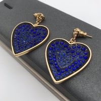 Brand Designer Love Heart Stud Moucles d'oreilles 18k Gold Copper r￩tro Retro Vintage boucle d'oreille Boultures Bijoux Cadeau