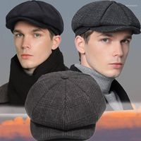 Beralar Yaratıcı Octagonal Sboy Hat Street Caps Retro İngiliz Açık Mekan Sonbahar Kış Ekleme Tüvit Halkam Gatsby Şapkalar
