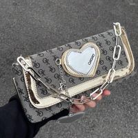 Вечерние сумки xoxo Письмо Женская сумка подмышки Yk2 Love Love Plouds Retro Design Женская сумка для кошелька