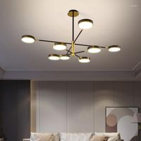 Kronleuchter Wohnzimmer Kronleuchter Makkaron Nordischer Stil kreative Persönlichkeit Moderne minimalistische Atmosphäre Essschlafzimmer LED -Lampen