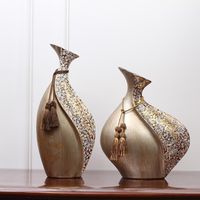 Вазы творческий европейский стиль керамический ваза домашние украшения ретро маленькие рот ремесло