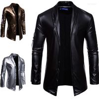 Мужские куртки эластичная кожа кожа мод модные тонкие тонкие большие размеры мотоцикл на мотоцикле