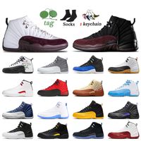A Ma Maniere 12s Basketball Shoes Jumpman 12 White Black Che...