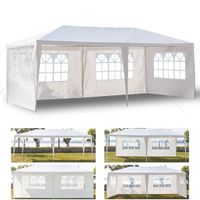 3x6m Four Sides White Portable Canopy Party Wedding Tent wit...