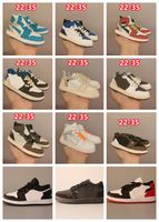 Spazzatore di stilista Scarpe per bambini Jumpman 1s infant Toddler Chicago Basketball Climbing Boy Sneakers in pelle atletica 1 Baby Patchwork Grey Sports Sport Outdoor Stim