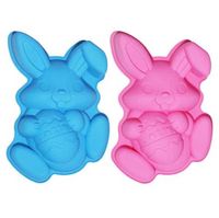 30PCS DHL 12 INCH Easter Eggs Bunny Mold Silicone Gel Rabbit...