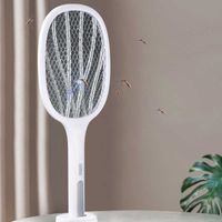 Haşere kontrolü öldürür, zapper lamba taşınabilir böcek yaz sineği swatter elektrikli sivrisinek katil raket böcek antimosquito şarj edilebilir 0129