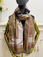 Bufandas de bufanda largas de mujeres Pashimna Shawl de doble cara 100% Cashmere Material Cartas de impresión Tamaño de patrón 185 cm -62 cm