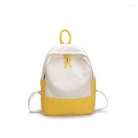 학교 가방 Ranhuang 2023 십대 ​​소녀를위한 여성의 캐주얼 캔버스 배낭 여행 노란색 Mochila feminina