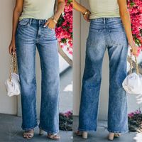 Женские джинсы 2023 высокая талия, прямые женщины, винтажные классические парни -стрит, джинсовые штаны, брюки