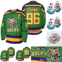 Dwayne Robertson 7 Ducks Hockey Jersey Embroidered Costume Mighty Movie  Uniform