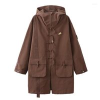 Men' s Trench Coats Brown Autumn And Winter Chinese Styl...