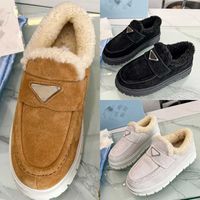 Chunky Triangle Buckle Fur Loafer Dress Shoes Mule Slippers ...