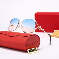 Schwarze Sonnenbrille für Frau Männer Sonnenbrille Designer Outdoor Mode Strand Schatten Carti Brille Polaroid Linse Rahmen ohne Zierel