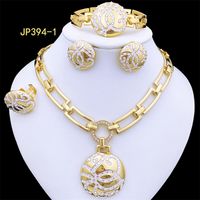 Set di gioielli da sposa set di gioielli per donne rotonde a pendente set ensemble de bijoux en plaque o italier 230228