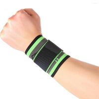 Support de poignet Tissage professionnel Attelle de sport Sangle en nylon élastique Bracelet Fitness Gym Protecteur Wraps Vert