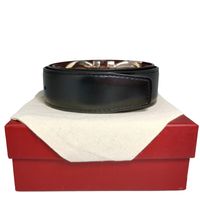Pürüzsüz Tersinir Erkek Deri Kemer Tasarımcı Kemerleri 3.5 cm genişliğinde kemer kutusu boyutu 105-125cm