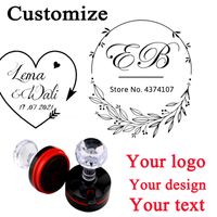 Sellos PERSONALIZADO P Osensitive Ink personalizada Autoinscitando su imagen de diseño para negocios de oficina Handmade 230228