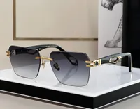 Mode luxe ontwerper De webeen zonnebrillen Mens Classic Metal Frameless vierkante vormglazen Zomerbedrijf Business Stijl Eyewear anti-ultraviolet met Case