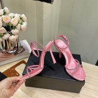 Luxurys diseñadores tacones para mujeres zapatos de vestir rojos sandalias de moda zapata de boda clásica color sólido 6.5cm 8.5 cm Cómoda sandalia muy buena
