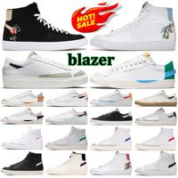 Blazer midden 77 Vintage Blazers Jumbo Casual schoenen Men Dames Designer Platform Sneakers Zwart Wit Multi Color White Indigo Pine Green Mens vrouwen Outdoor Trainers