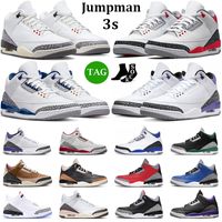 2023 Jumpman 3 Basketball Shoes Men Women 3s White Cement Fi...